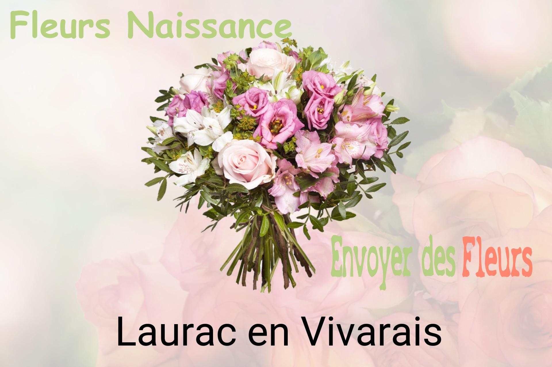 Bouquet de fleurs de naissance livré à Laurac-en-Vivarais