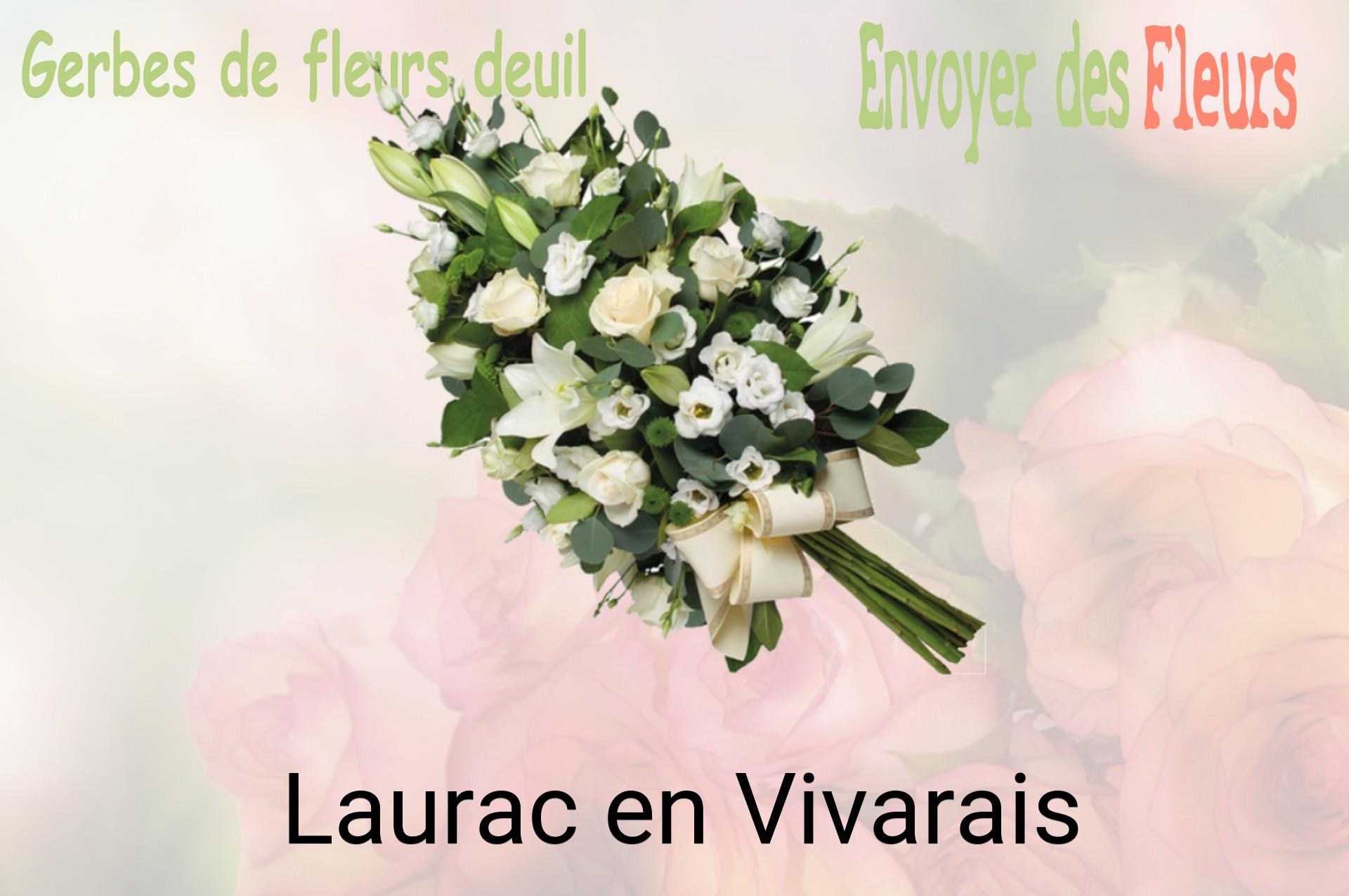 Gerbe de fleurs de deuil livrée à Laurac-en-Vivarais